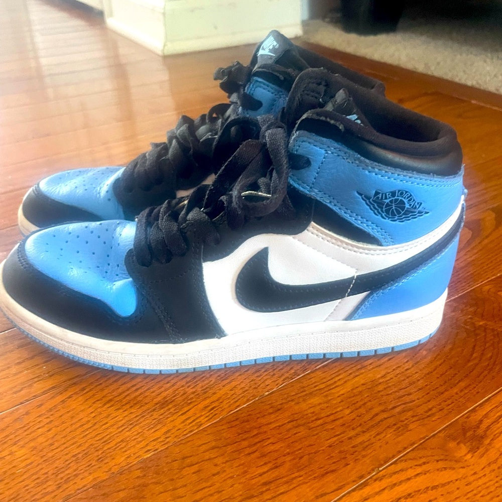 Kids Air Jordan 1- Blue/White/Black